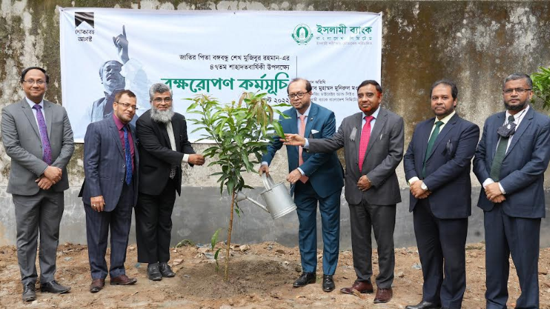 বঙ্গবন্ধুর শাহাদতবার্ষিকী উপলক্ষ্যে ইসলামী ব্যাংকের বৃক্ষরোপণ