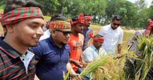 দেশজুড়ে কৃষকের ধান কাটতে সহায়তা করছে ছাত্রলীগ