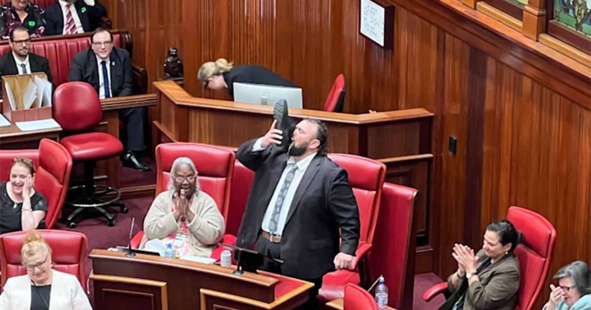 পার্লামেন্টে জুতায় বিয়ার ঢেলে পান করে রাজনীতিকে বিদায় জানালেন এমপি লেনদেন