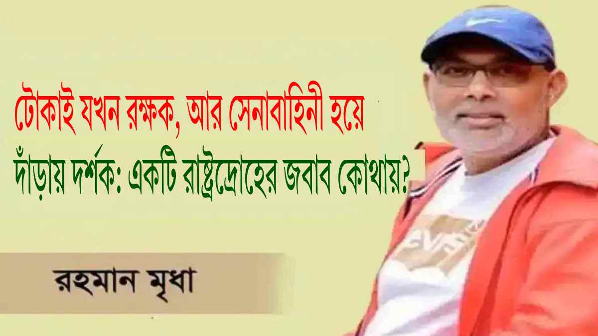 টোকাই যখন রক্ষক, আর সেনাবাহিনী হয়ে দাঁড়ায় দর্শক: একটি রাষ্ট্রদ্রোহের জবাব কোথায়? পুঁজিবাজারে