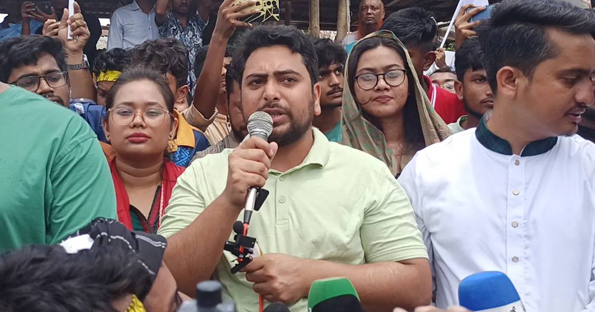 এখন থেকে বাংলাদেশপন্থিরাই দেশ চালাবে: নাহিদ ইসলাম ব্যাক অফিস
