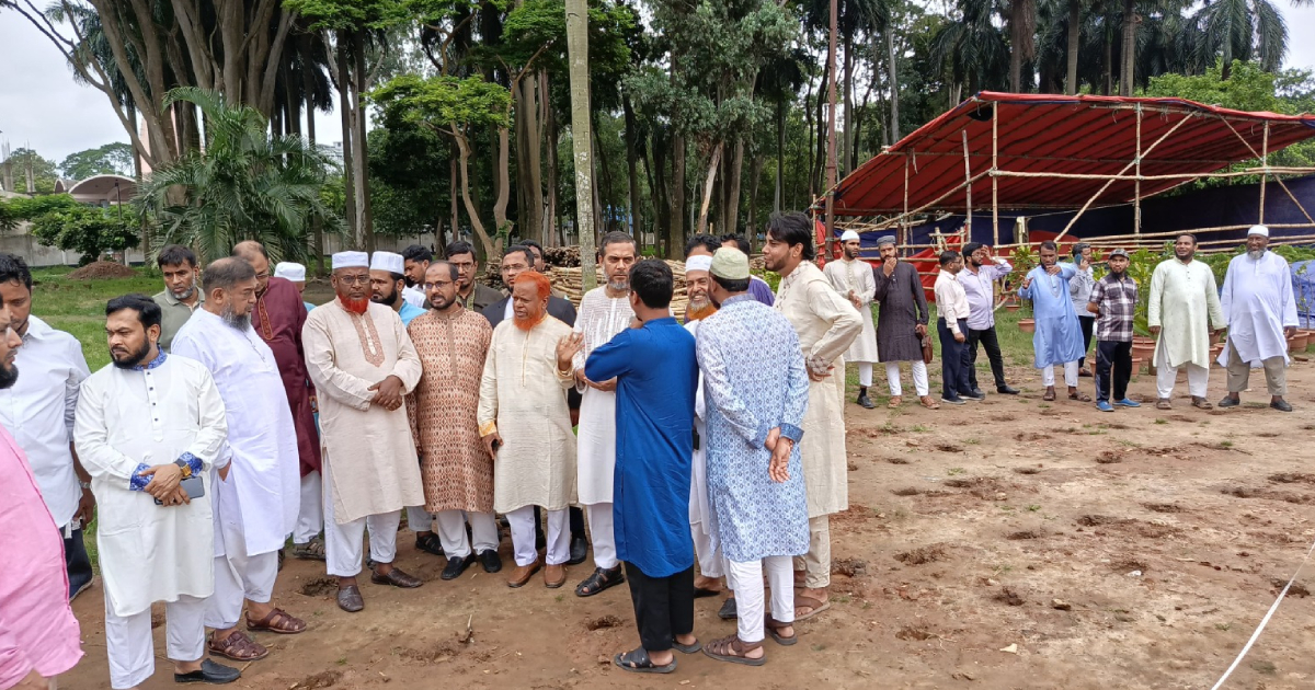 জামায়াত নেতৃবৃন্দের সোহরাওয়ার্দী উদ্যান পরিদর্শন ব্লক