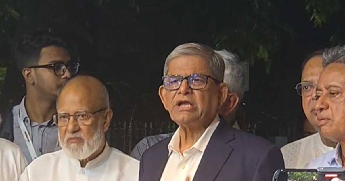 ফেব্রুয়ারিতেই নির্বাচনের আশ্বাস প্রধান উপদেষ্টার: ফখরুল ব্লক