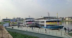 বসিলা ঘাট থেকে লঞ্চ চলাচল শুরু, দৈনিক চলবে ৬ লঞ্চ