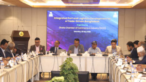 লজিস্টিকস খাত সংস্কার না হলে রপ্তানি প্রতিযোগিতায় পিছিয়ে পড়বে বাংলাদেশ: ডিসিসিআই গোলটেবিল
